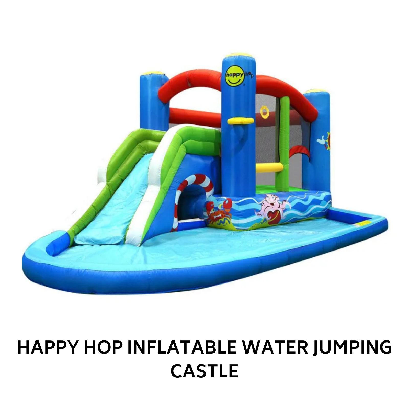 happy hop inflatable water slide
